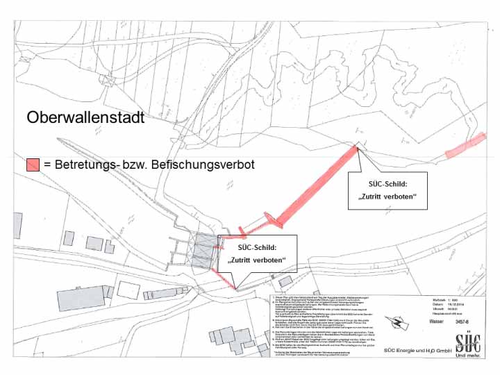 Beangeln Wehranlage Oberwallenstadt